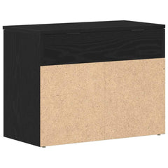 vidaXL Shoe Bench 60 x 30 x 45 cm Engineered Wood Black Oak 6