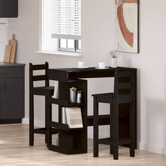 vidaXL Bar Table 100 x 48 x 101.5 cm Engineered Wood Black Oak 4