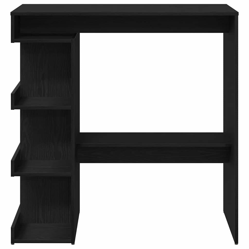 vidaXL Bar Table 100 x 48 x 101.5 cm Engineered Wood Black Oak 6
