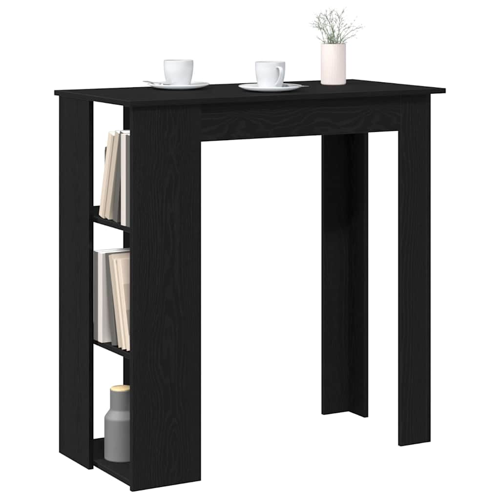 vidaXL Bar Table 102 x 50 x 103.5 cm Engineered Wood Black Oak 3
