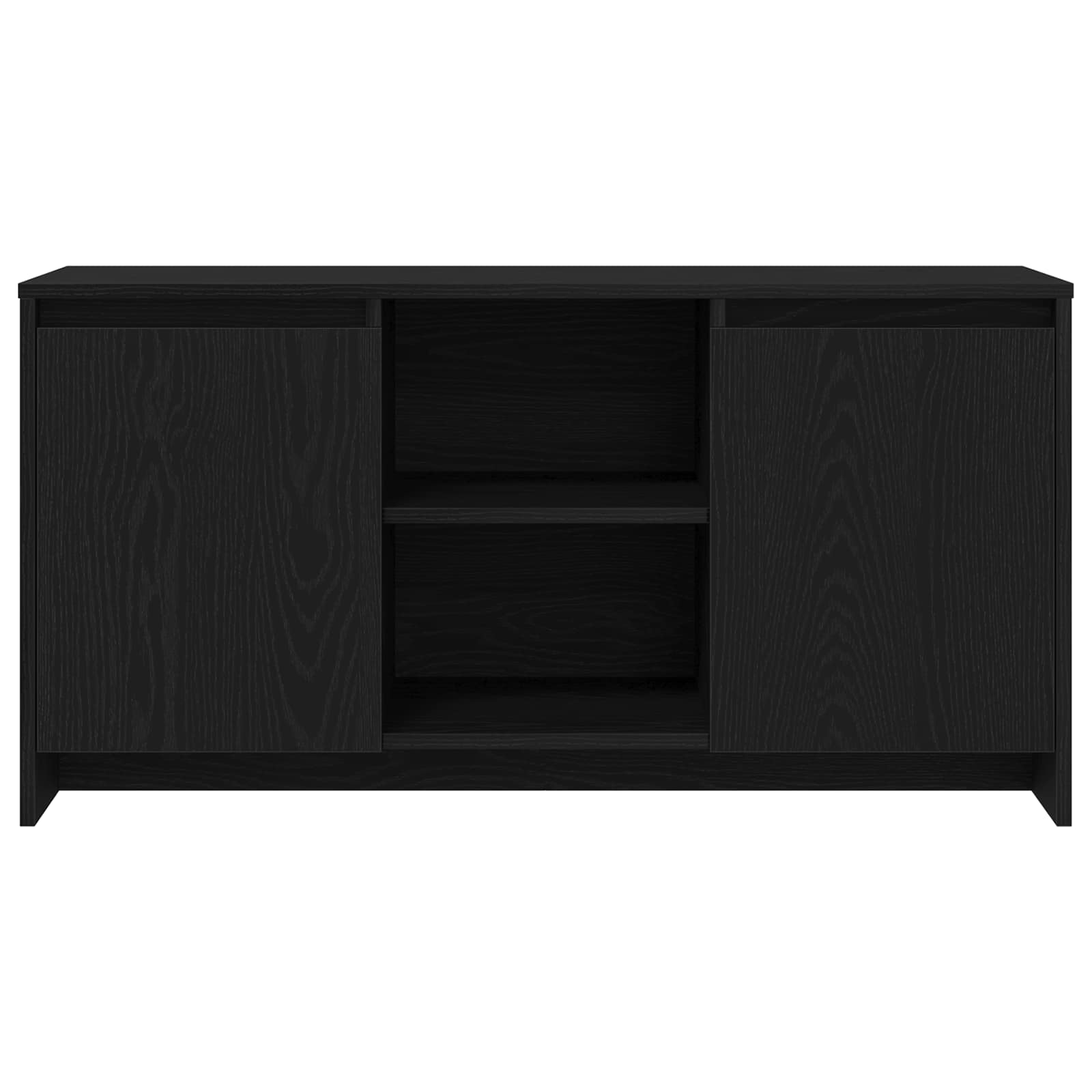 vidaXL TV Cabinet 102 x 37.5 x 52.5 cm Black Oak Engineered Wood 6