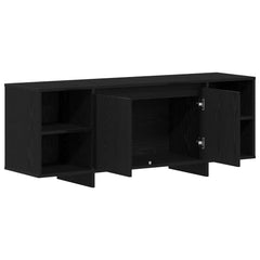 vidaXL TV Cabinet 130 x 35 x 50 cm Black Oak Engineered Wood 5
