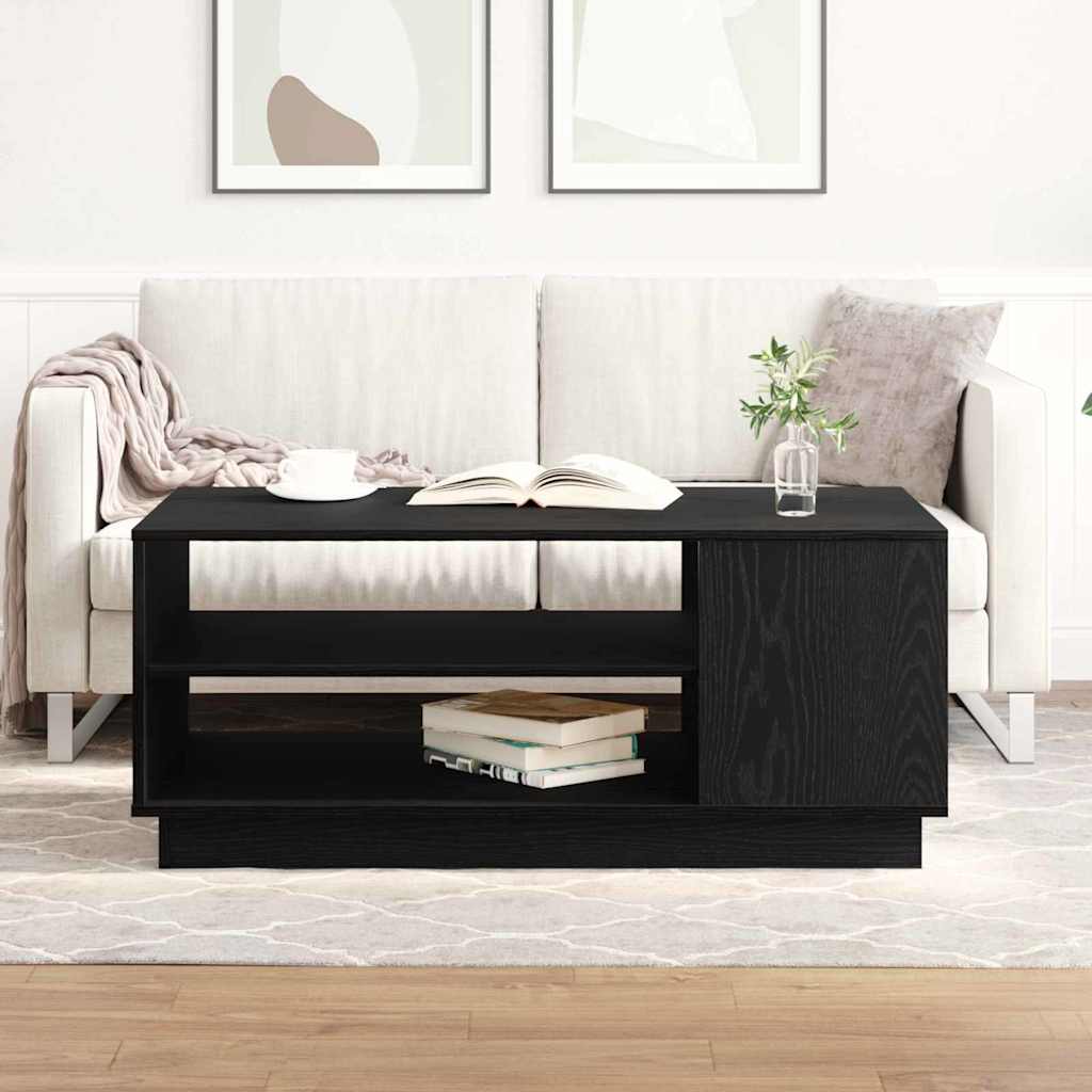 vidaXL Coffee Table Black Oak 102 x 55 x 43 cm Engineered Wood 1
