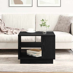 vidaXL Coffee Table Black Oak 55 x 55 x 42 cm Engineered Wood 1