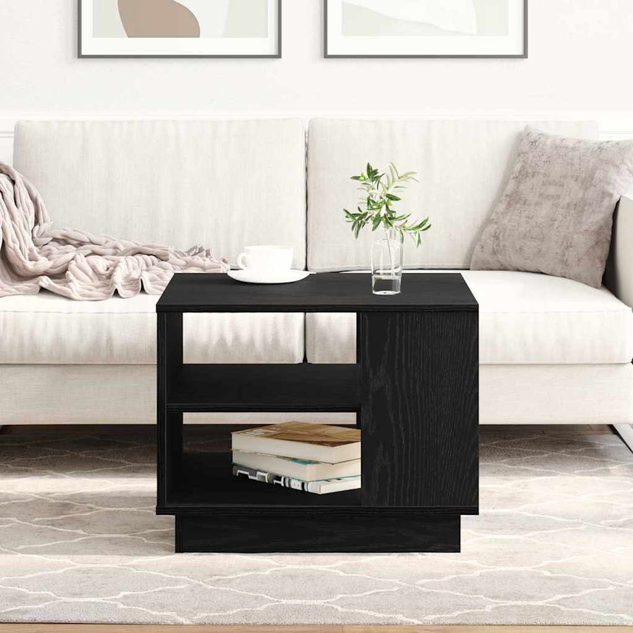 vidaXL Coffee Table Black Oak 55 x 55 x 42 cm Engineered Wood 1