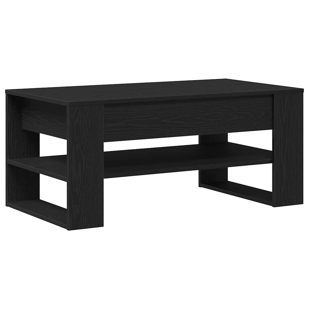 vidaXL Coffee Table Black Oak 102 x 55 x 45 cm Engineered Wood 5
