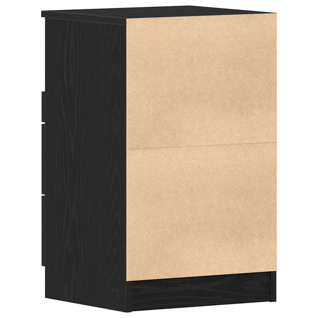 vidaXL Bedside Cabinet 2 pcs Black Oak 40 x 35 x 65 cm Engineered Wood 6