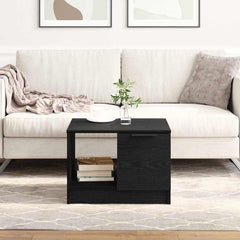 vidaXL Coffee Table Black Oak 50 x 50 x 36 cm Engineered Wood 1