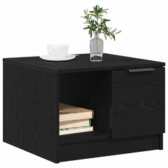 vidaXL Coffee Table Black Oak 50 x 50 x 36 cm Engineered Wood 3