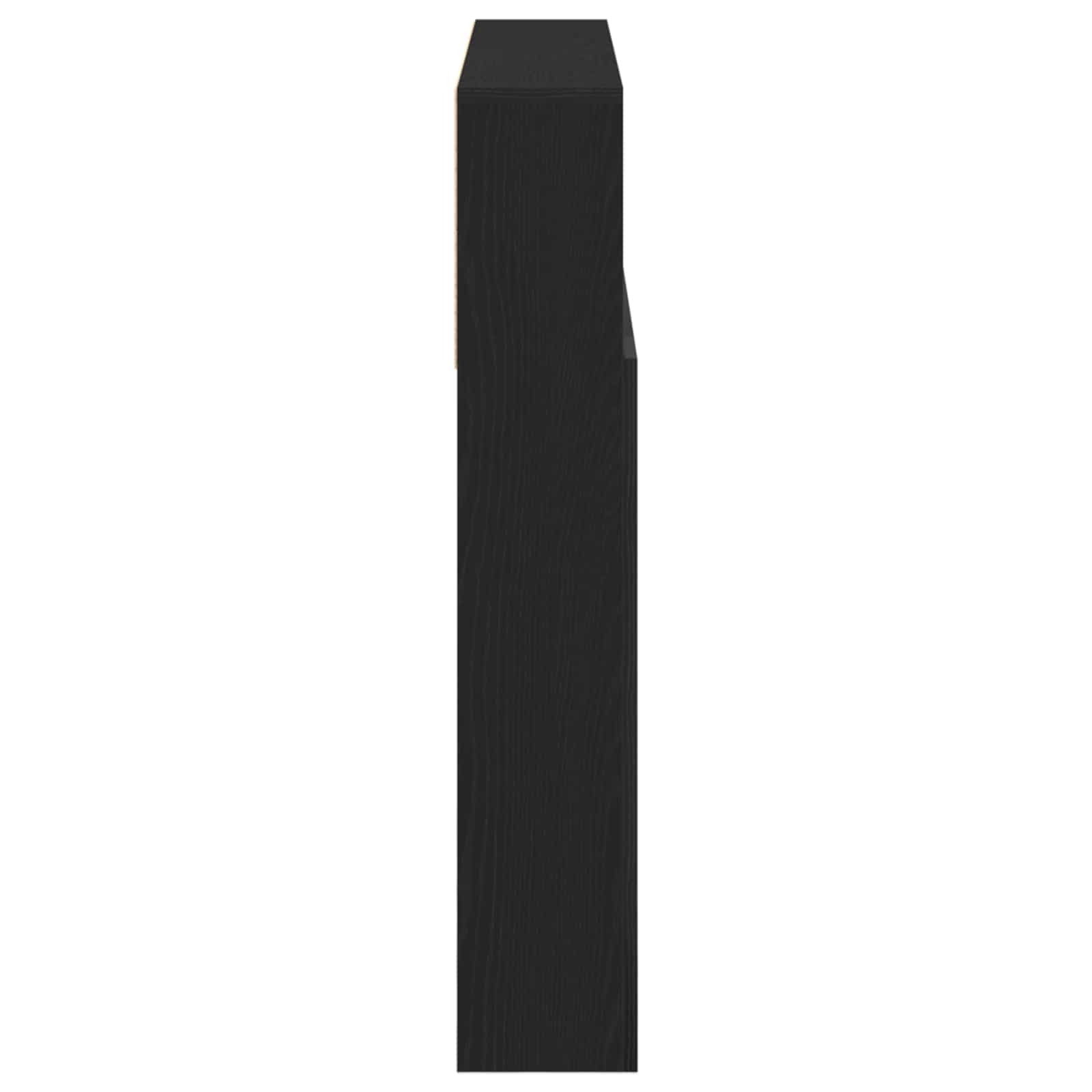vidaXL Headboard Cabinet Black Oak Engineered Wood 6