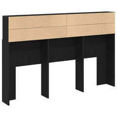 vidaXL Headboard Cabinet Black Oak Engineered Wood 5