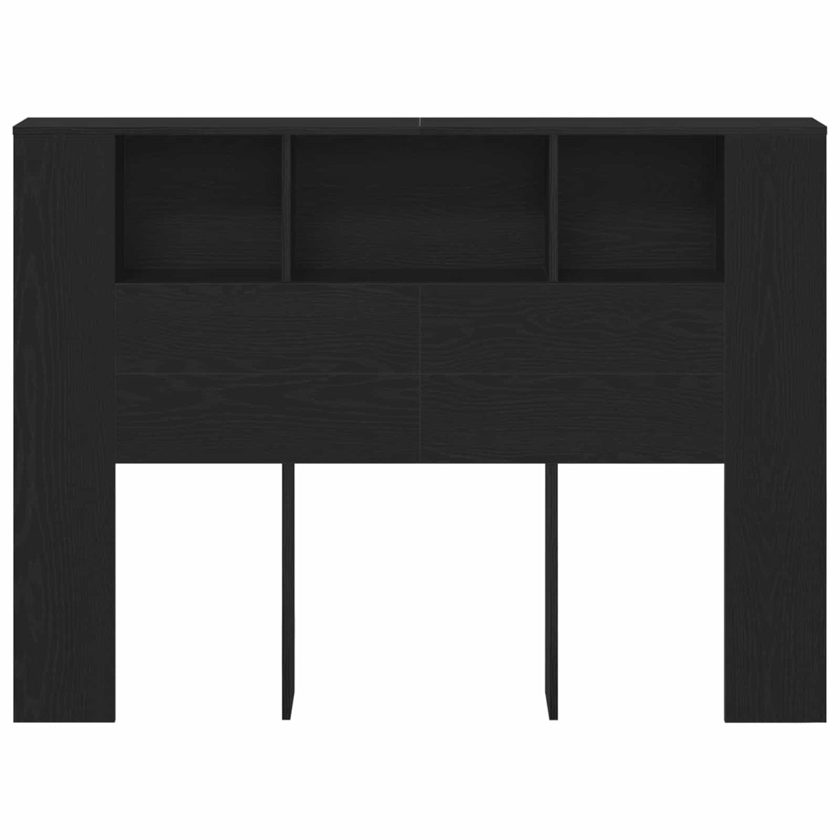Headboard Cabinet 140x18.5x104.5 cm 140 cm Black oak