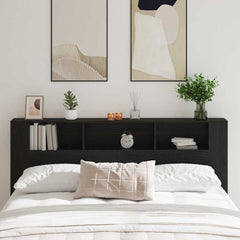 vidaXL Headboard Cabinet Black Oak Engineered Wood 1