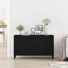 vidaXL Sideboard Black Oak 100 x 36 x 60 cm Engineered Wood 4