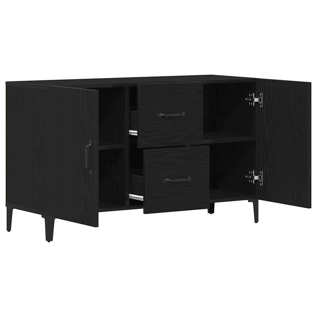 vidaXL Sideboard Black Oak 100 x 36 x 60 cm Engineered Wood 5