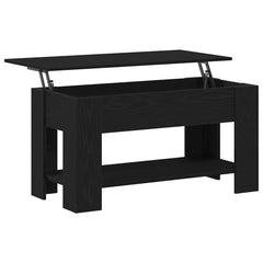 Coffee Table 101x49x52 cm Engineered Wood Black oak