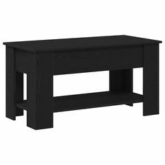 Coffee Table 101x49x52 cm Engineered Wood Black oak