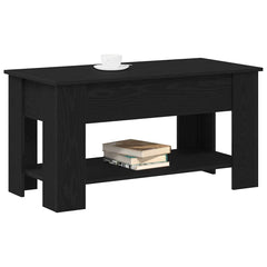 Coffee Table 101x49x52 cm Engineered Wood Black oak