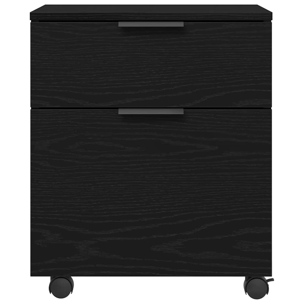 vidaXL File Cabinet Black Oak 45 x 38 x 54 cm Engineered Wood 6