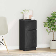 vidaXL Sideboard Black Oak 30 x 30 x 70 cm Engineered Wood 1