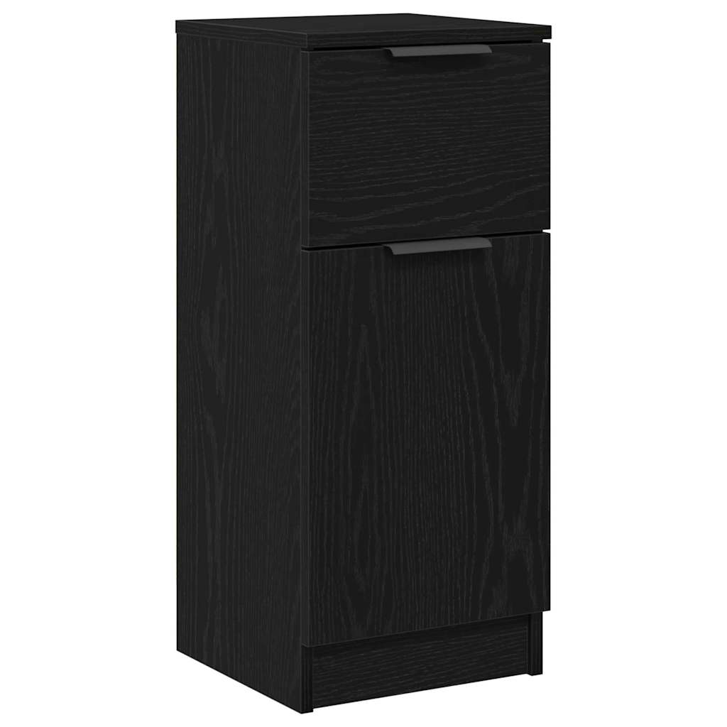 vidaXL Sideboard Black Oak 30 x 30 x 70 cm Engineered Wood 2