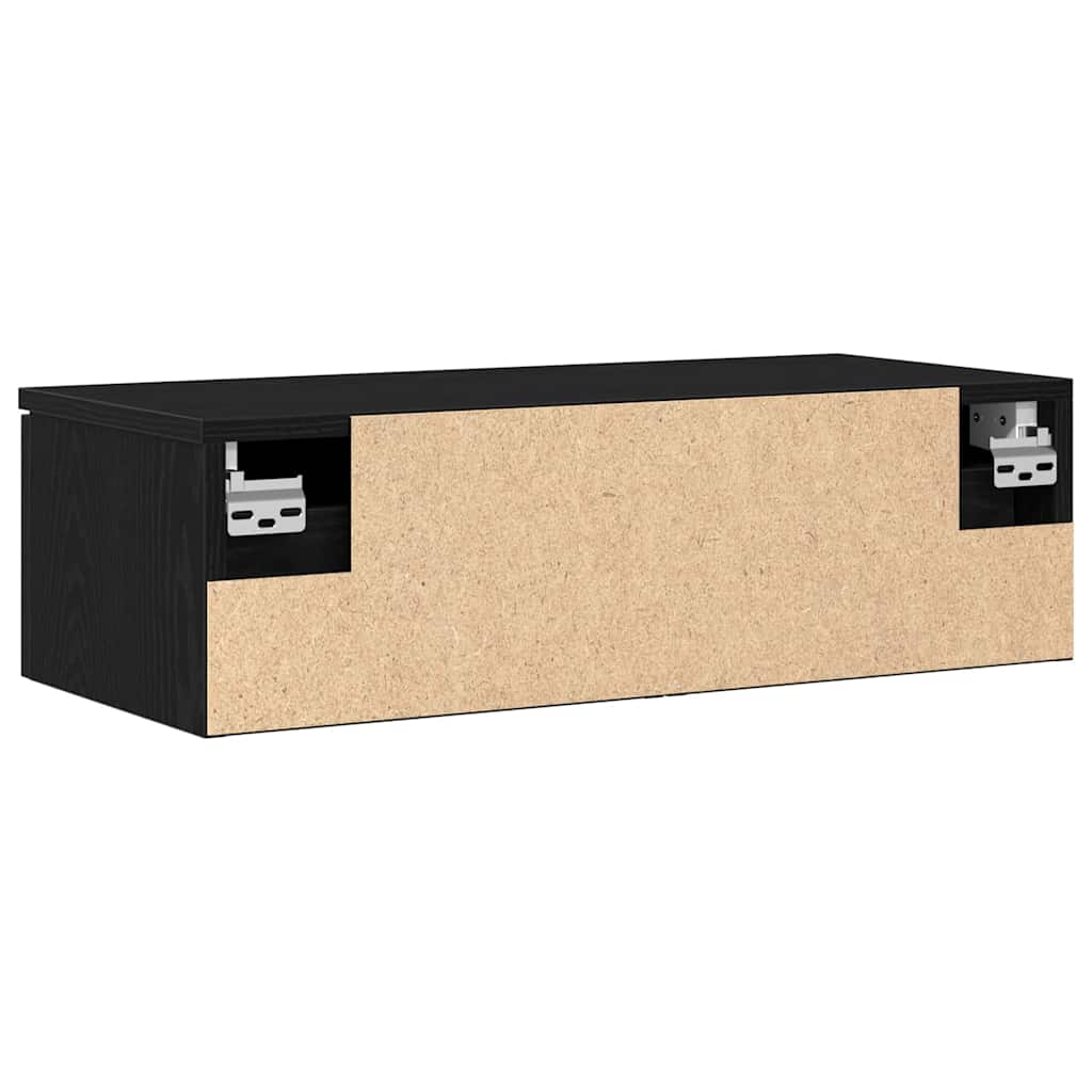 vidaXL Wall Cabinet Black Oak 68 x 30 x 20 cm Engineered Wood 6