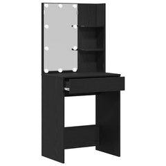 vidaXL Dressing Table Black Oak 60 x 40 x 140 cm Engineered Wood 5