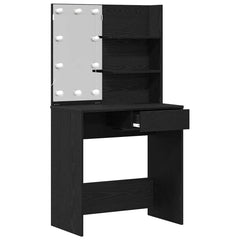 vidaXL Dressing Table Black Oak 74.5 x 40 x 141 cm Engineered Wood 5