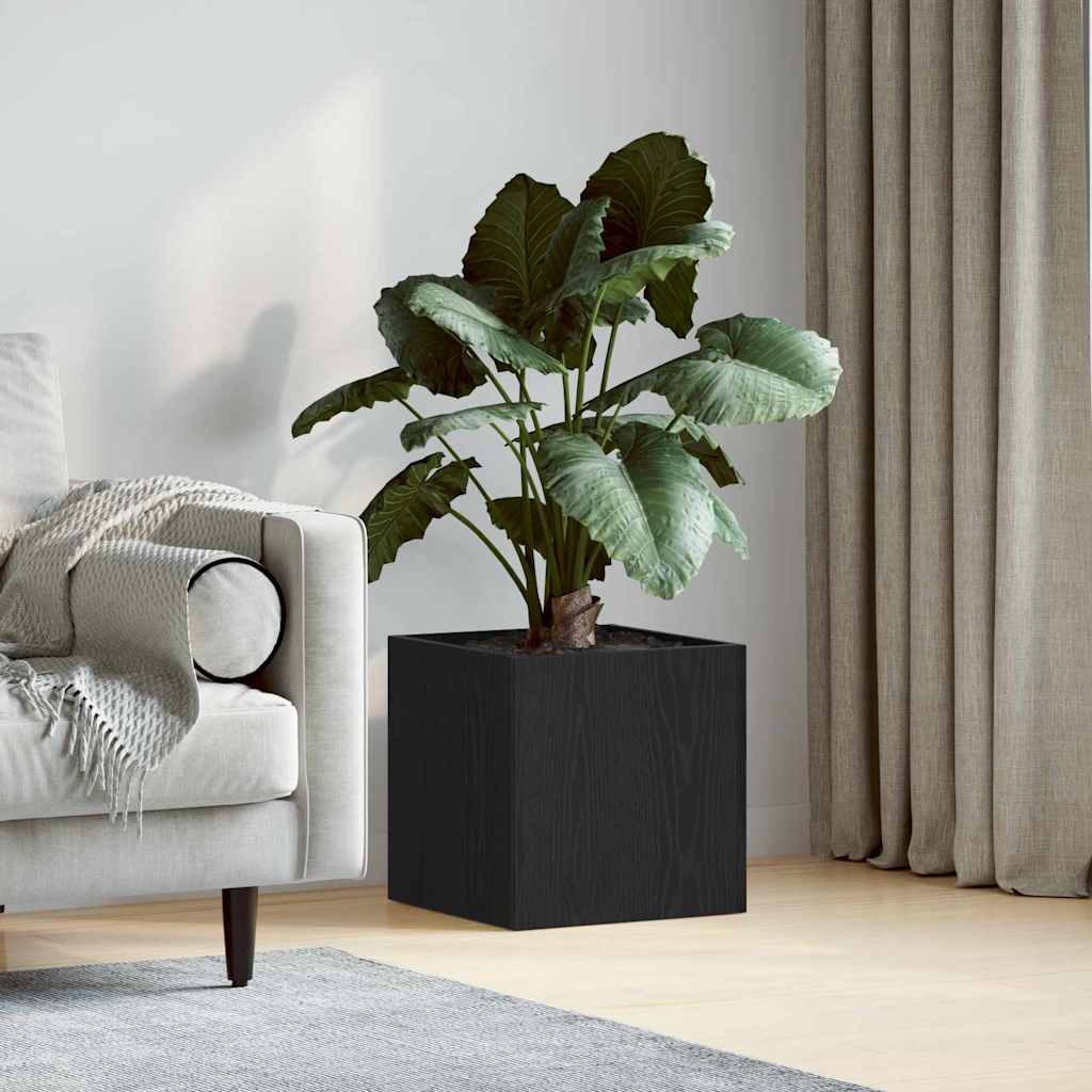 vidaXL Planter Box Black Oak 40 x 40 x 40 cm Engineered Wood 1