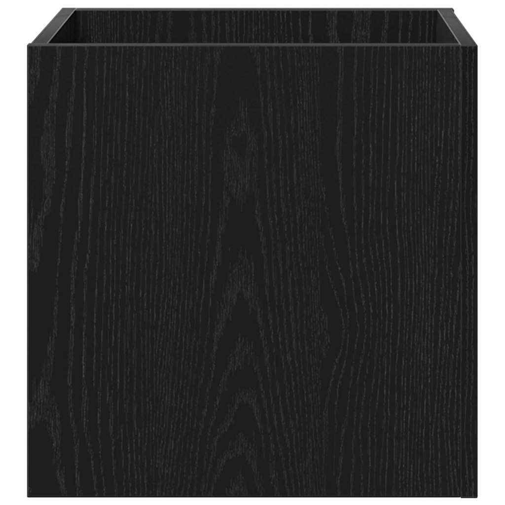 vidaXL Planter Box Black Oak 40 x 40 x 40 cm Engineered Wood 6