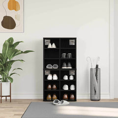 vidaXL Shoe Cabinet 2 pcs 52 x 30 x 50.5 cm Engineered Wood Black Oak 1