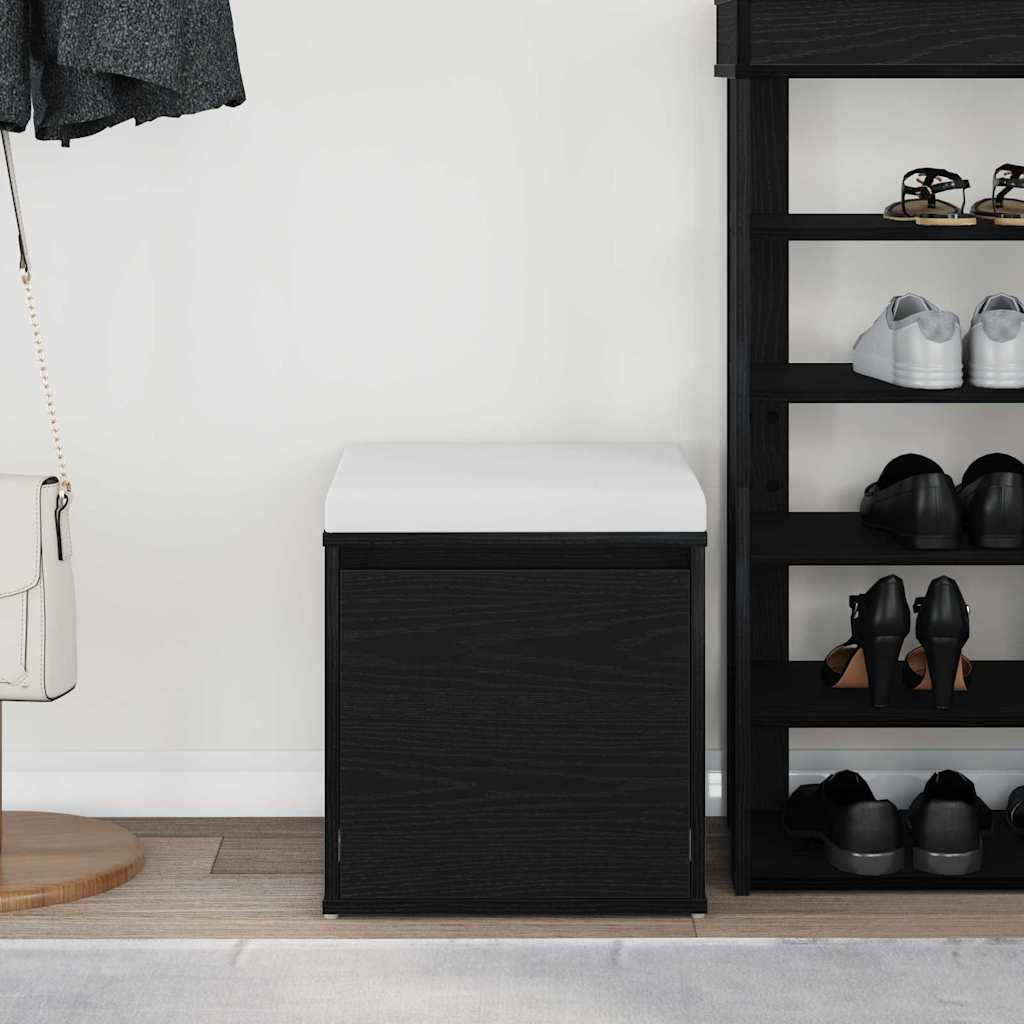 vidaXL Chest of Drawers Black Oak 40.5 x 40 x 40 cm Engineered Wood 4