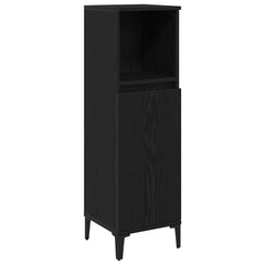 vidaXL Bathroom Cabinet Black Oak 30 x 30 x 100 cm Engineered Wood 2
