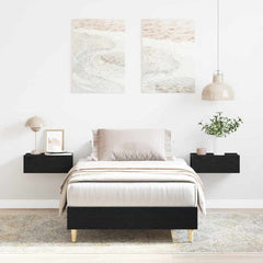 vidaXL Bed Frame Black Oak 203 x 93 x 25 cm Engineered Wood 1