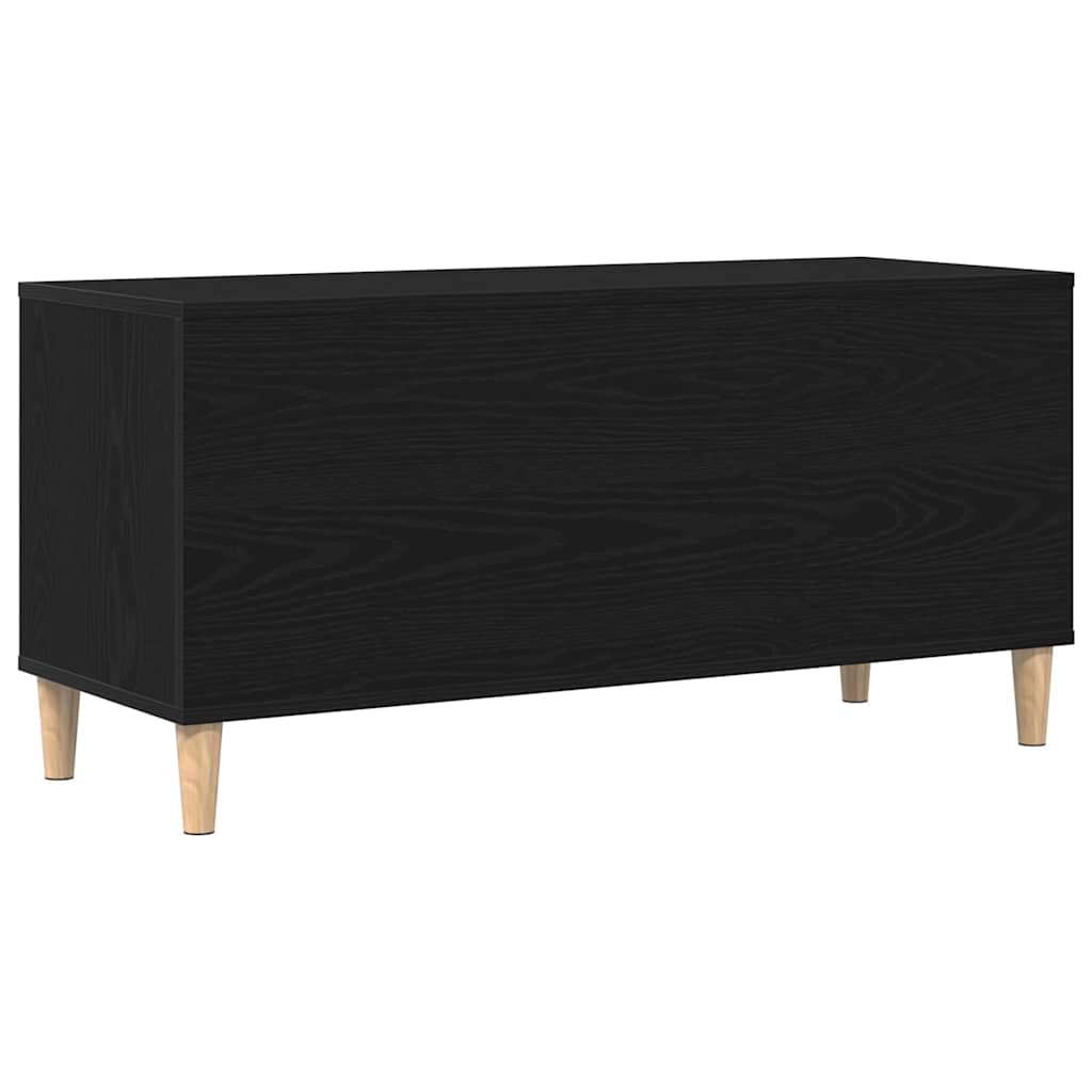 vidaXL Record Cabinet Black Oak 100 x 38 x 48 cm Engineered Wood 5