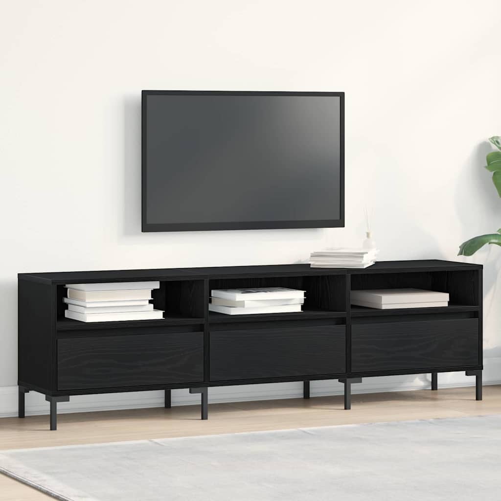 TV Cabinet 150x30x44,5 cm Engineered Wood Black oak