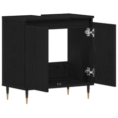 vidaXL Bathroom Sink Cabinet Black Oak 58 x 33 x 60 cm Engineered Wood 5