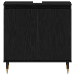 vidaXL Bathroom Sink Cabinet Black Oak 58 x 33 x 60 cm Engineered Wood 6