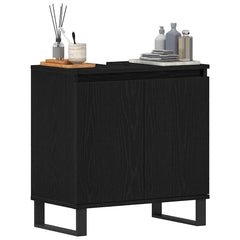 vidaXL Bathroom Sink Cabinet Black Oak 58 x 33 x 60 cm Engineered Wood 3
