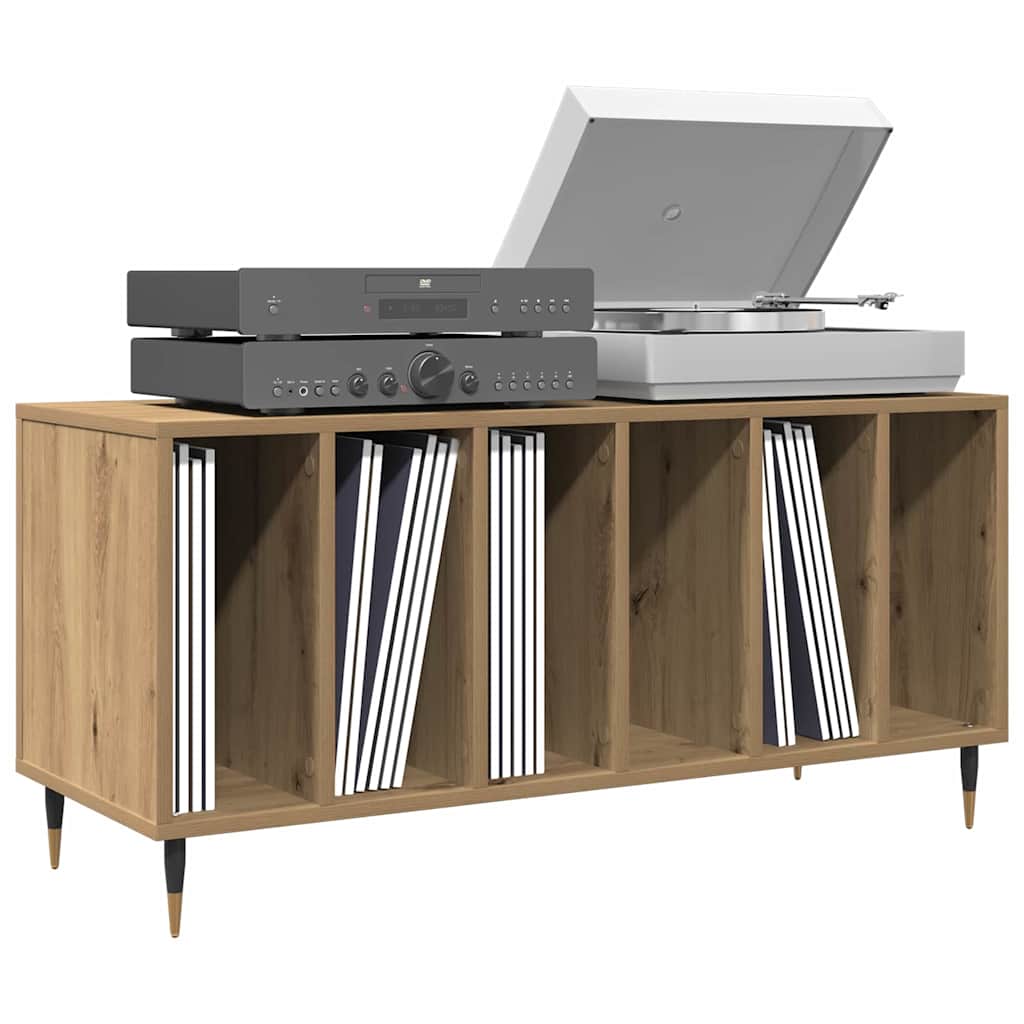 vidaXL Record Cabinet Artisan oak 100 x 38 x 48 cm Engineered Wood 3