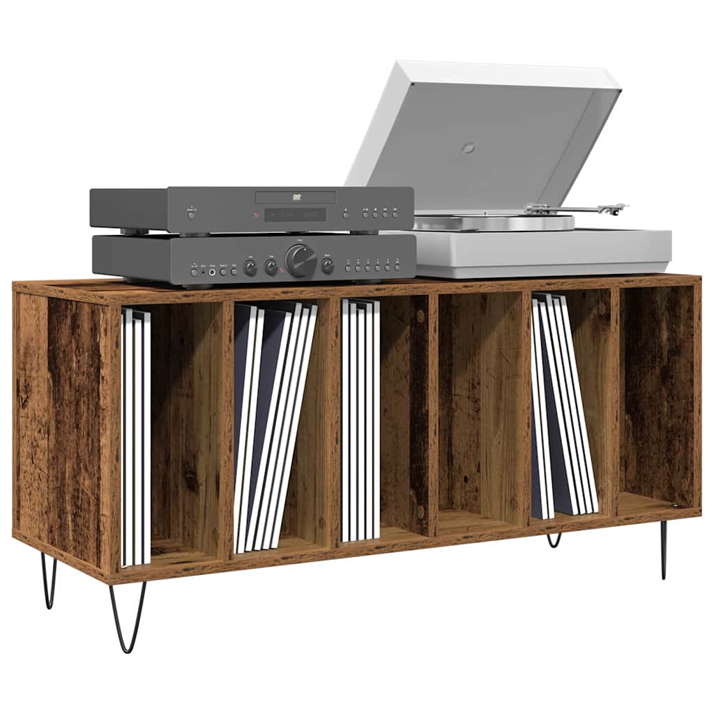 vidaXL Record Cabinet Old wood 100 x 38 x 48 cm Engineered Wood 3