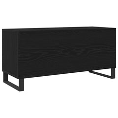 vidaXL Record Cabinet Black Oak 100 x 38 x 48 cm Engineered Wood 5