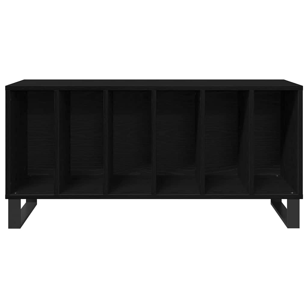 vidaXL Record Cabinet Black Oak 100 x 38 x 48 cm Engineered Wood 6