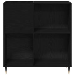 vidaXL Record Cabinet Black Oak 85 x 38 x 89 cm Engineered Wood 6