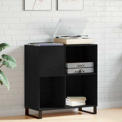vidaXL Record Cabinet Black Oak 84.5 x 38 x 89 cm Engineered Wood 1