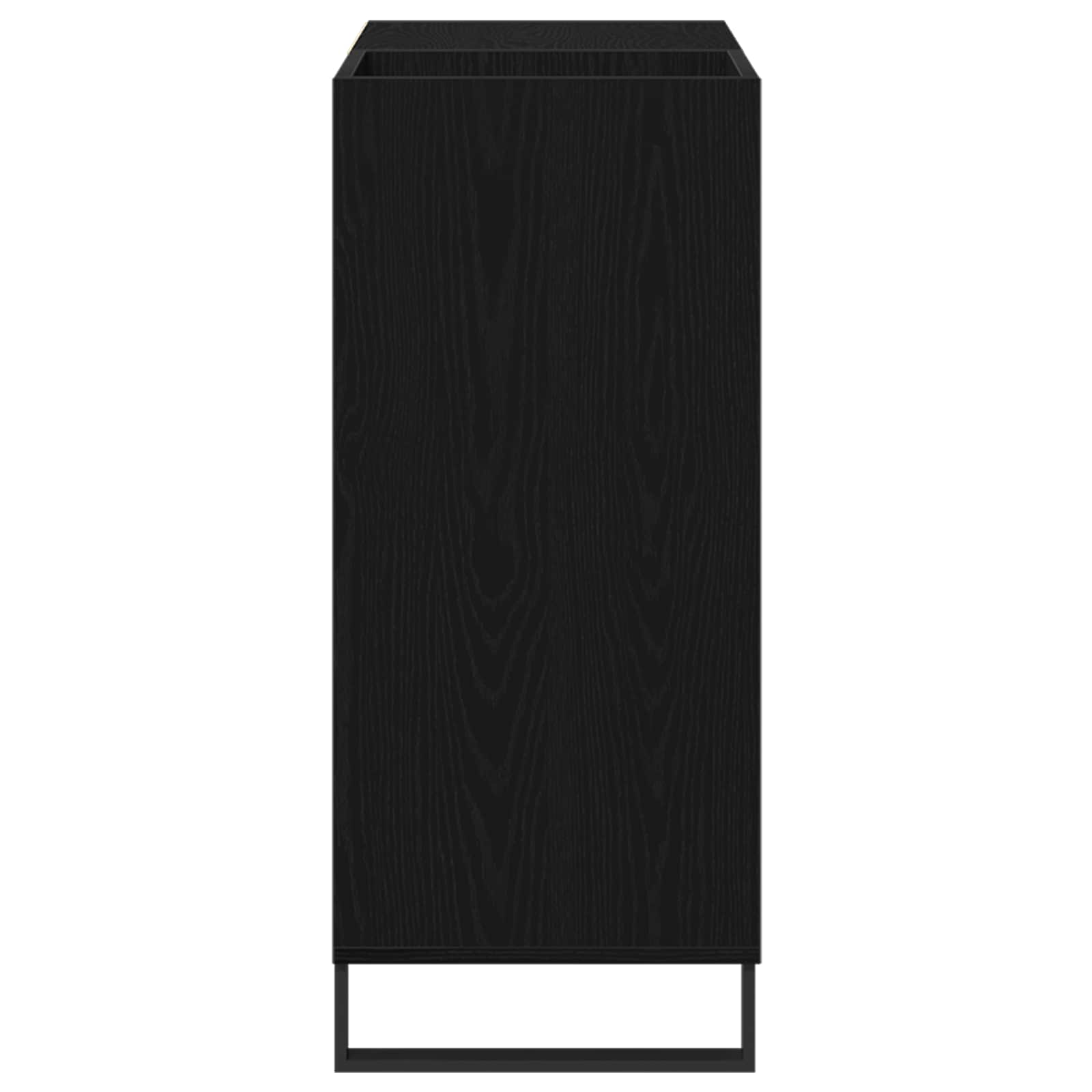 vidaXL Record Cabinet Black Oak 84.5 x 38 x 89 cm Engineered Wood 6