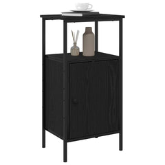 vidaXL Bedside Cabinet 2 pcs Black Oak 41 x 31 x 80 cm Engineered Wood 3