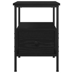 vidaXL Bedside Cabinet 2 pcs Black Oak 34 x 36 x 50 cm Engineered Wood 4
