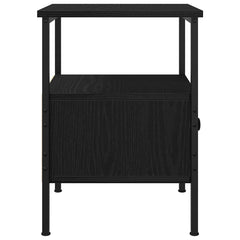 vidaXL Bedside Cabinet 2 pcs Black Oak 34 x 36 x 50 cm Engineered Wood 5
