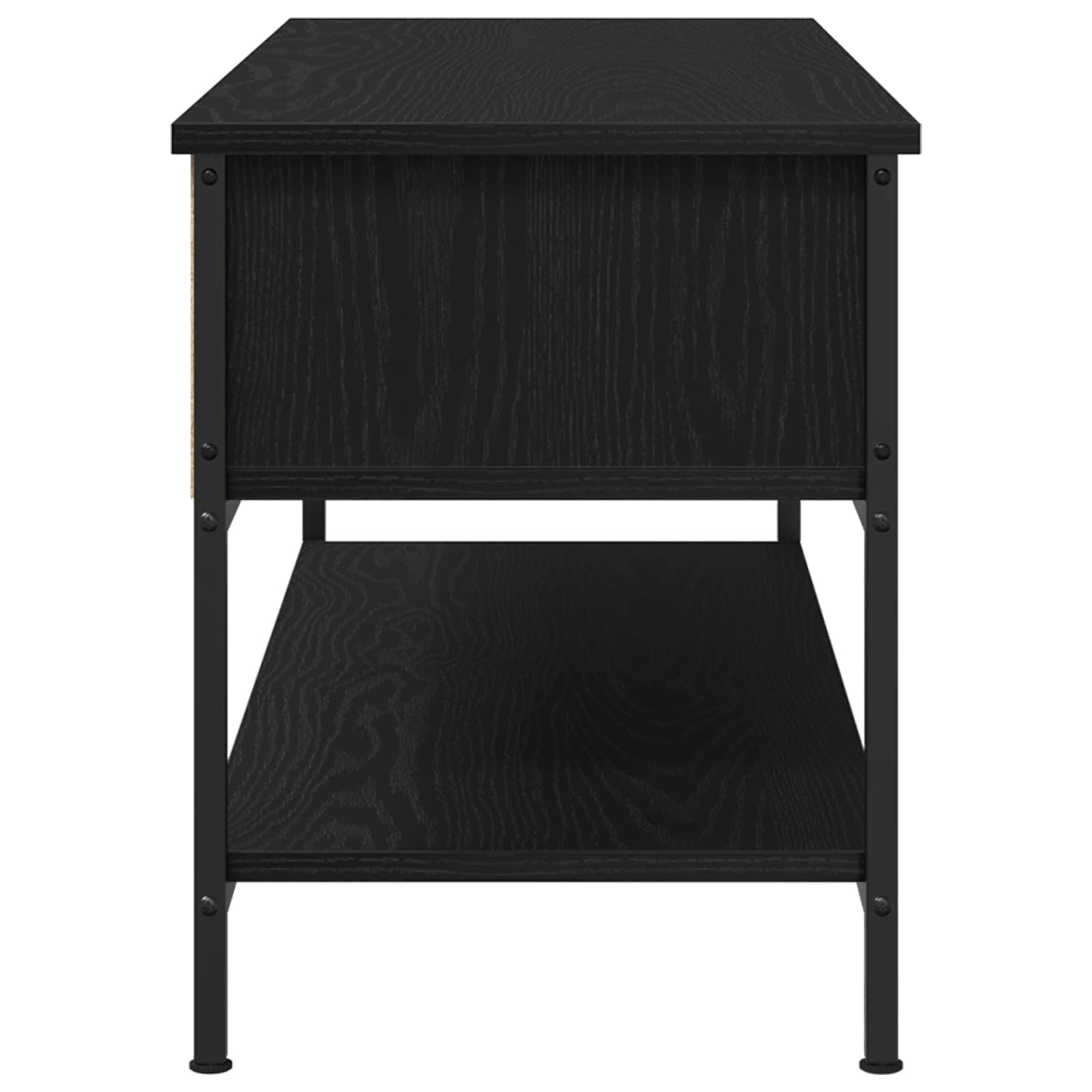 vidaXL TV Cabinet Set 100 x 35 x 45 cm Black Oak Engineered Wood 6